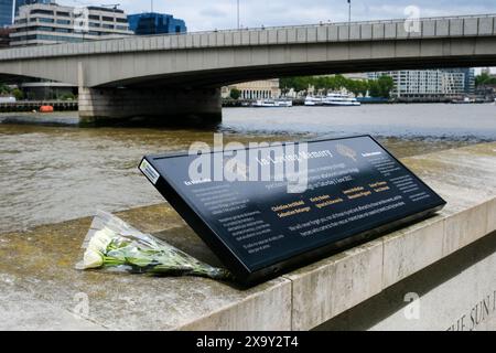 London Bridge, Londres, Royaume-Uni. 3 juin 2024 la commémoration du 7e anniversaire de l'attaque terroriste du pont de Londres. Credit : Matthew Chattle/Alamy Live News Banque D'Images