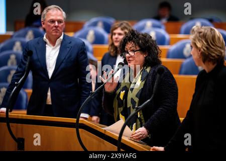 LA HAYE, PAYS-BAS - 13 FÉVRIER : Caroline van der Plas (BBB) lors du débat plénier à la Tweede Kamer le 13 février 2024 à la Haye, Net Banque D'Images