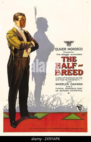 Vieille affiche de film - The Half-Breed Feat Oliver Morosco (Associated First National, 1922) Wheeler Oakman Banque D'Images