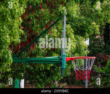 Le terrain de basket-ball d'une université de Wuhan, en Chine Banque D'Images