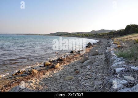 Anzac Cove et mer Egienne, péninsule de Gallipoli, province de Canakkale, Turquie. Banque D'Images