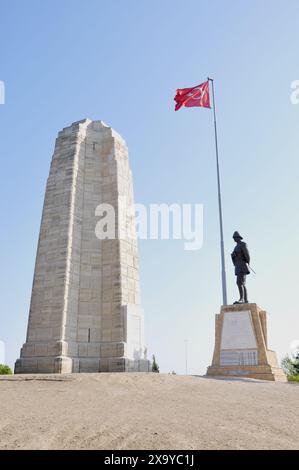 Chunuk Bair New Zealand Memorial et Kemal Ataturk Statue, péninsule de Gallipoli, province de Canakkale, Turquie Banque D'Images