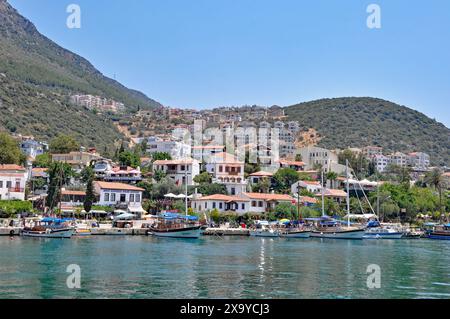 Ville et port de Kas , province d'Antalya, Turquie Banque D'Images
