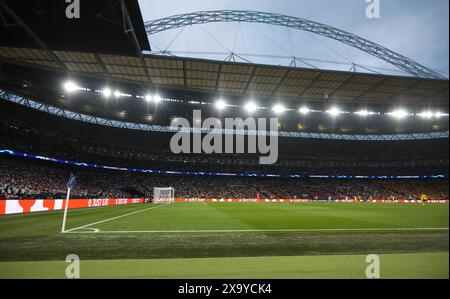 Vue générale du stade de Wembley pendant le match - Borussia Dortmund v Real Madrid, finale de l'UEFA Champions League, stade de Wembley, Londres, Royaume-Uni - 1er juin 2024 Banque D'Images