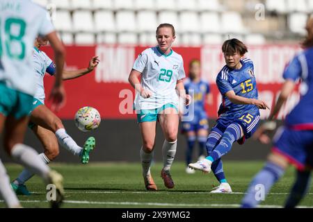 Murcie, Espagne. 03 juin 2024. MURCIE, ESPAGNE - 3 juin : Aoba Fujino, du Japon, tire au but lors du match amical international féminin entre la Nouvelle-Zélande WNT et la Japon WNT à l'Estadio Nueva Condomina, Murcie, Espagne, lundi 3 juin 2024. (Photo de Francisco Maciá/photo Players images) crédit : Magara Press SL/Alamy Live News Banque D'Images