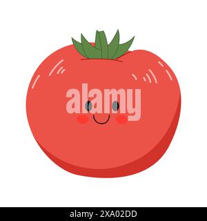 illustration de tomate mignonne dessinée à la main Illustration de Vecteur