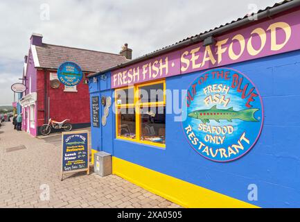 Irlande, comté de Kerry, Dingle, Out of the Blue, restaurant de fruits de mer uniquement Banque D'Images