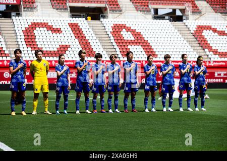 Murcie, Espagne. 03 juin 2024. Japon vs Nouvelle-Zélande, match préparatoire amical féminin pour les prochains jeux olympiques, stade Nueva Condomina, Murcie, région de Murcie, Espagne, 3 juin 2024. Crédit : Pascu Méndez/Alamy Live News Banque D'Images