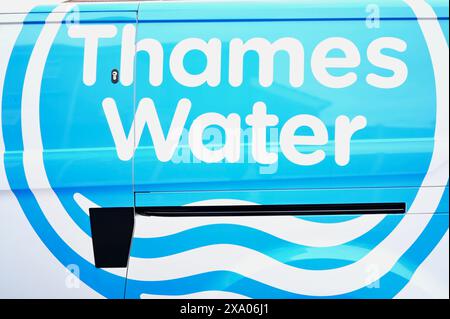 Logo Thames Water, Sidcup, Kent, Royaume-Uni Banque D'Images