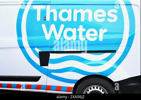 Logo Thames Water, Sidcup, Kent, Royaume-Uni Banque D'Images