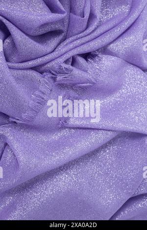Texture de tissu violet drapé avec lurex Banque D'Images