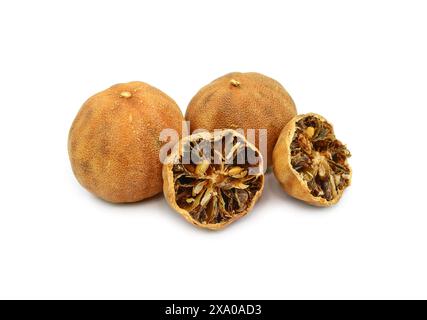 limes entières séchées iraniennes, ingrédients de cuisine persane Banque D'Images