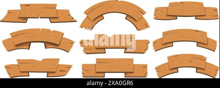 Pancartes vides du Wild West Saloon Illustration de Vecteur