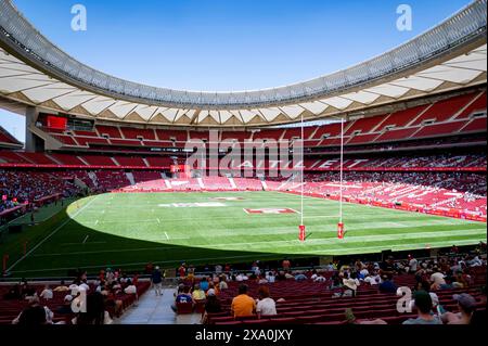 Madrid, Madrid, Espagne. 2 juin 2024. Une vue générale du stade lors de HSBC Madrid Rugby Sevens au Civitas Metropolitano Stadium le 02 juin 2024 à Madrid, Espagne. (Crédit image : © Alberto Gardin/ZUMA Press Wire) USAGE ÉDITORIAL SEULEMENT! Non destiné à UN USAGE commercial ! Banque D'Images