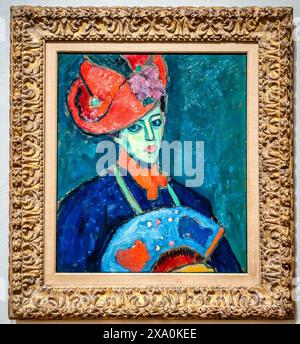 Schokko avec Red Hat du Columbus Museum of Art de Columbus Ohio USA. Schokko avec Red Hat par Alexej Jawlensky du Columbus Museum of Art Banque D'Images