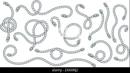 Jeu de cordes nautiques Illustration de Vecteur