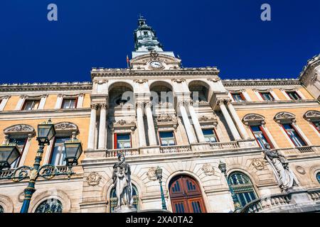 Europe, Espagne, pays Basque, Hôtel de ville de Bilbao (Bilboko Udaletxea) Banque D'Images