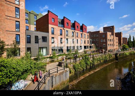 Ouseburn Quays nouveaux appartements de construction à Byker, Newcastle upon Tyne Banque D'Images