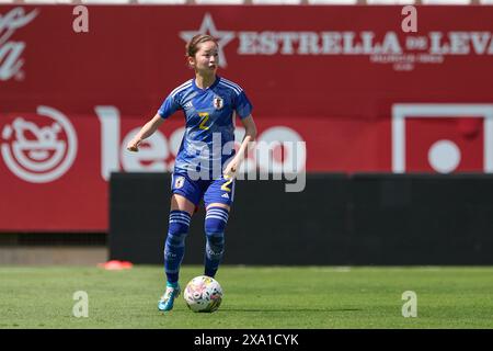 Murcie, Espagne. 03 juin 2024. MURCIE, ESPAGNE - 3 juin : Risa Shimizu, du Japon, en action lors du match amical international féminin entre la Nouvelle-Zélande WNT et la Japon WNT à Estadio Nueva Condomina, Murcie, Espagne, lundi 3 juin 2024. (Photo de Francisco Maciá/photo Players images) crédit : Magara Press SL/Alamy Live News Banque D'Images