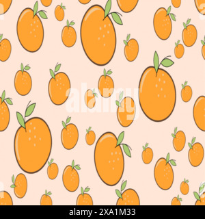 Modèle sans couture avec fond de fruits de mangue. Fond de modèle de fruit sans couture de vecteur. Illustration de Vecteur
