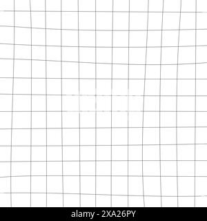 Motif de grille déformé. Lignes ondulées. Design géométrique abstrait. Illustration vectorielle. Illustration de Vecteur