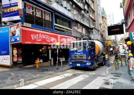 FAT Angelo's Restaurant & Bar sur Elgin Street à Soho, Hong Kong. Banque D'Images