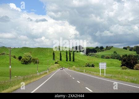 Beaux paysages dans les régions centrales de l'île du Nord en Nouvelle-Zélande. Banque D'Images