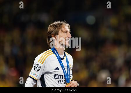 Londres, Royaume-Uni. 01 juin 2024. Luka Modric (Real Madrid) lors de la finale de la Ligue des Champions 2024 (2:0) entre le Borussia Dortmund et le Real Madrid. Score final : Borussia Dortmund 0 - 2 Real Madrid crédit : SOPA images Limited/Alamy Live News Banque D'Images