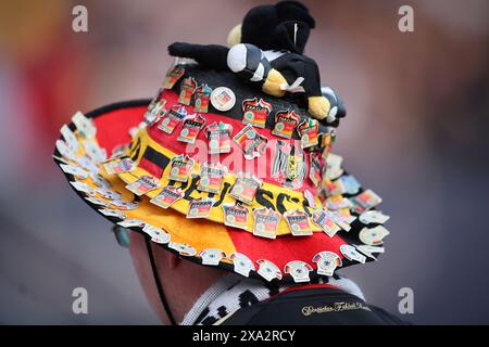 NUREMBERG, ALLEMAGNE - 03 JUIN : fan d'Allemagne lors du match amical international entre l'Allemagne et l'Ukraine au Max-Morlock-Stadion le 03 juin 2024 à Nuremberg, Allemagne. © diebilderwelt / Alamy Stock Banque D'Images