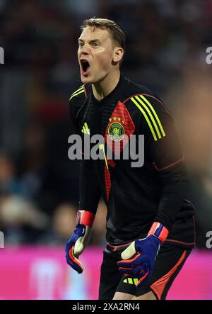 NUREMBERG, ALLEMAGNE - 03 JUIN : Manuel Neuer réagit lors du match amical international entre l'Allemagne et l'Ukraine au Max-Morlock-Stadion le 03 juin 2024 à Nuremberg, Allemagne. © diebilderwelt / Alamy Stock Banque D'Images