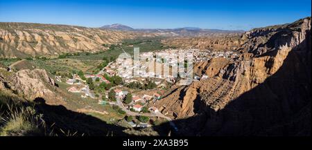 Gorafe, vallée de la rivière Gor, région de Guadix, Géoparc de Grenade, province de Grenade, Andalousie, Espagne Banque D'Images