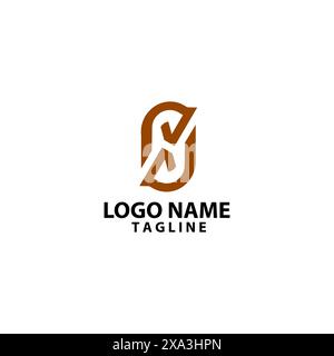 Vecteur de conception de logo de cheval lettre S initiale Illustration de Vecteur