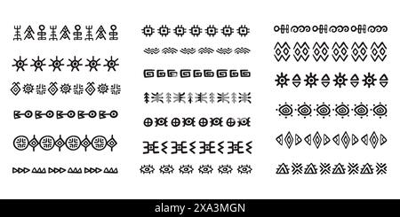 Contours géométriques abstraits des tribus africaines Illustration de Vecteur
