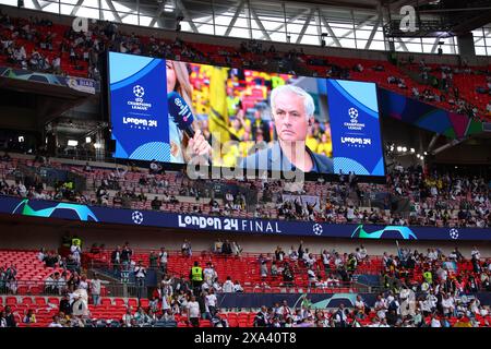 Jose Mourinho - Borussia Dortmund v Real Madrid, finale de l'UEFA Champions League, stade de Wembley, Londres, Royaume-Uni - 1er juin 2024 Banque D'Images