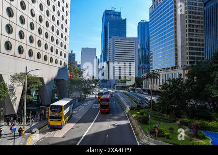 Immeubles de grande hauteur dans le centre de Hongkong, Chine, Asie Copyright : MichaelxRunkel 1184-10252 DATE D'ENREGISTREMENT NON INDIQUÉE Banque D'Images