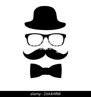 Motif moustache hipster de la fête des pères ou du petit homme. Cadeaux et faveurs sur le thème de la moustache pour la fête de votre petit homme frashing. Illustration vectorielle Illustration de Vecteur