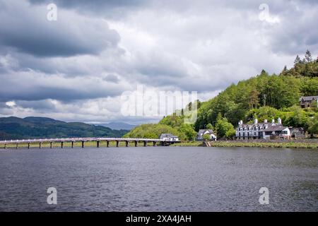 Penmaenpool sur l'estuaire de Mawddach, parc national d'Eryri (Snowdonia), pays de Galles du Nord, Royaume-Uni Banque D'Images