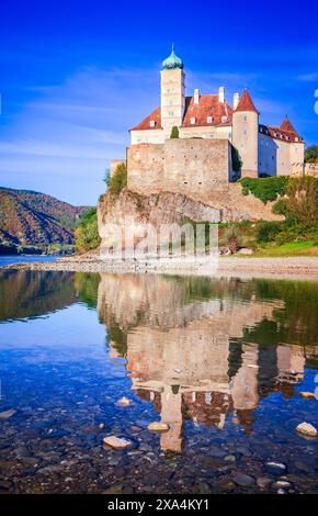 Château Schonbuhel an der Donau. Vallée de la Wachau sur le Danube, basse-Autriche. Banque D'Images