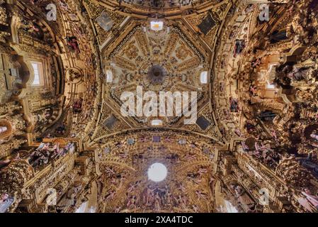 Plafond, abside, intérieur, basilique notre-Dame d'Ocotlan, ville de Tlaxcala, État de Tlaxcal, Mexique, Amérique du Nord Copyright : RichardxMaschmeyer 801-3722 Banque D'Images