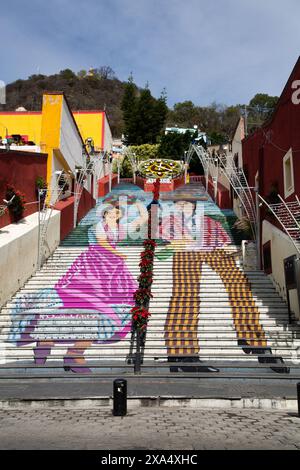 La Escalera Ancha, Atlixco, Pueblos Magicos, État de Puebla, Mexique, Amérique du Nord Copyright : RichardxMaschmeyer 801-3762 DATE D'ENREGISTREMENT NON INDIQUÉE Banque D'Images