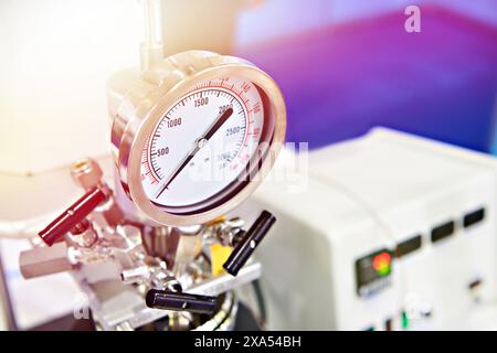 REACTEUR chimique de laboratoire a capteur de pression Banque D'Images