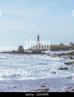 Un phare pittoresque de Pigeon point à Pescadero, Californie, États-Unis Banque D'Images