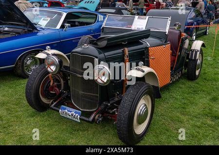 Une Ford modèle A Roadster 1930 personnalisée au Moab Rotary car Show à Moab, Utah. Banque D'Images