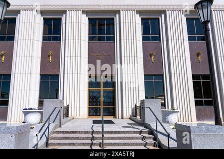 Le bâtiment de la Société de secours, qui fait partie du siège mondial de l'Église de Jésus-Christ des Saints des derniers jours à Salt Lake City, Utah. Le b Banque D'Images