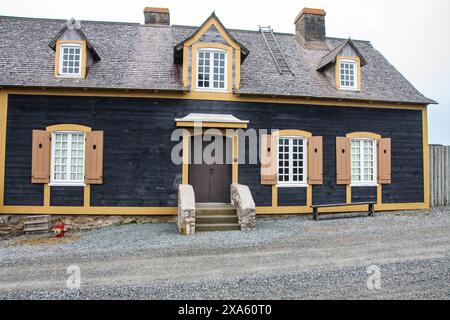 Centre d'interprétation Mi'kmaw à la forteresse de Louisbourg, Nouvelle-Écosse, Canada Banque D'Images