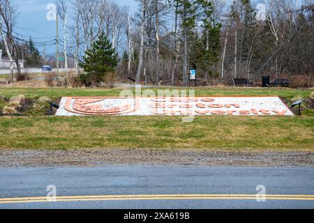 Enseigne de l'Université du Cap-Breton à l'aéroport JA Douglas McCurdy Sydney à glace Bay, Nouvelle-Écosse, Canada Banque D'Images