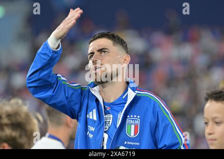 Bologne, Italie. 4 juin 2024 ; Stadio Renato Dall'Ara, Bologne, Italie ; International Football Friendly, Italie contre Turquie ; Jorginho d'italie crédit : action plus Sports images/Alamy Live News Banque D'Images