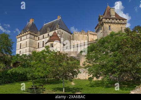 Château de Biron, Dordogne, Nouvelle-Aquitaine, France. Banque D'Images