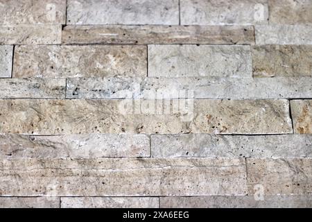 Gros plan d'un mur de pierre vieilli Banque D'Images