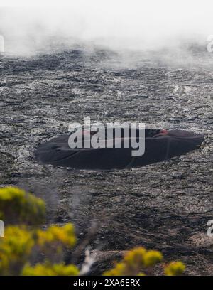 Une vue panoramique sur le volcan du Piton de la Fournaise. Banque D'Images